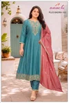 Plus Badra By Aanchi Vichitra Silk Kurti With Bottom Dupatta